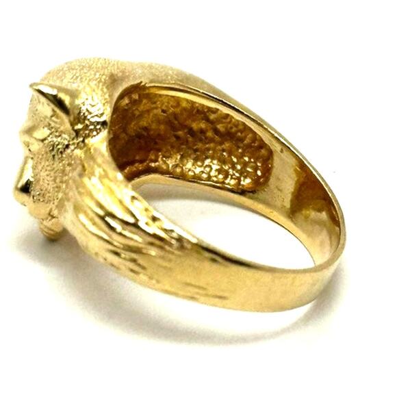 14k Yellow Gold Cat/ Cougar Unisex RING Size 6.5 main image 5